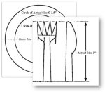 template woven invitation card plate fork knife utensils