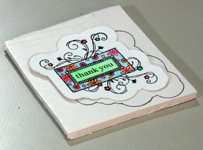 Creative thank you card making instructions step 16