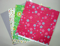 Card making materials for creative thank you card with 3 page hybrid fold