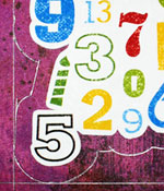 Funny birthday numbers card making instructions step 4