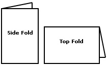 Greeting card formats - side and top folds