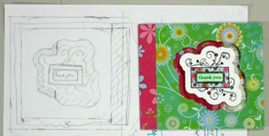 Greeting card sketches - thank you card example - thumbnail