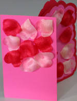 Tips and tricks for making love card from heart shaped petals with no words on the cover