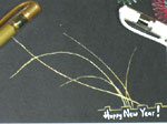 Make new year greeting card step 13