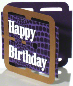 Unique birthday greeting card that looks like a leather belt