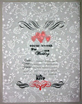 Scroll like white unique wedding invitation card making instructions step 1