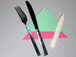 Bone folder paper creaser and silverware