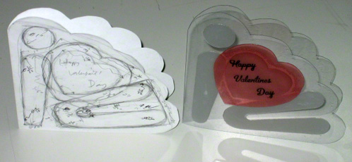 Greeting card prototypes - Valentines Day card example